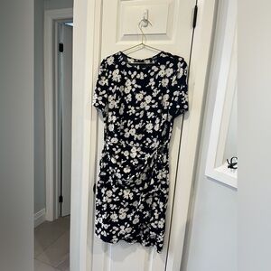 Chaps Ralph Lauren Women Large Bell Sleeve Wrap Floral‎ Dress